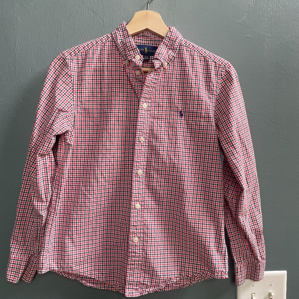 Boys Ralph Lauren Button Down Shirt Large 14-16 EUC